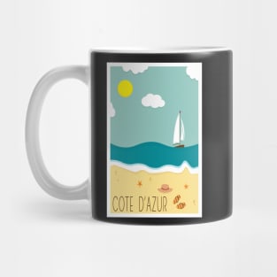 Cote d'Azur, Travel Poster Mug